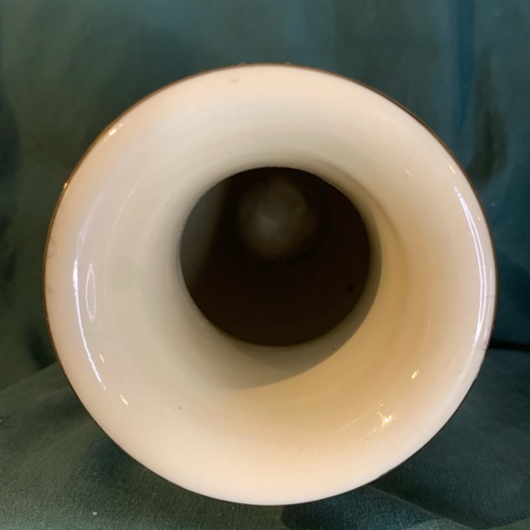 VTG Japan Satsuma Porcelain Vase ft Peacock & Cherry Blossoms 10" - Picture 7 of 11